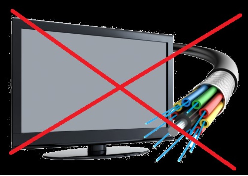 obrázek televize s kabely