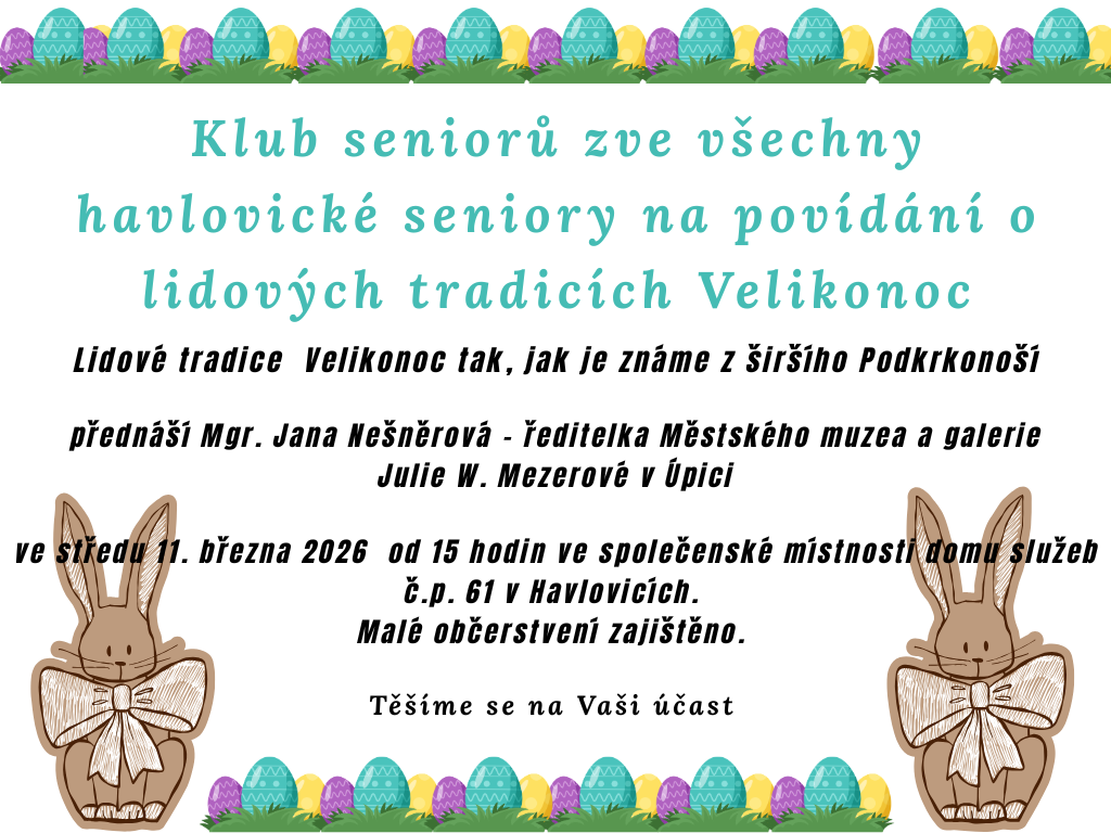 plakátek na povídání o tradicích Velikonoc